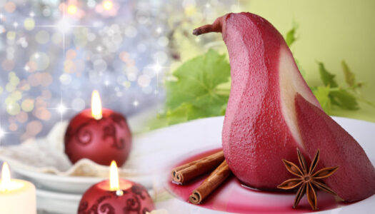 Poires au Vin Rouge et a la Cannelle | Poached Pears in Red Wine with Cinnamon