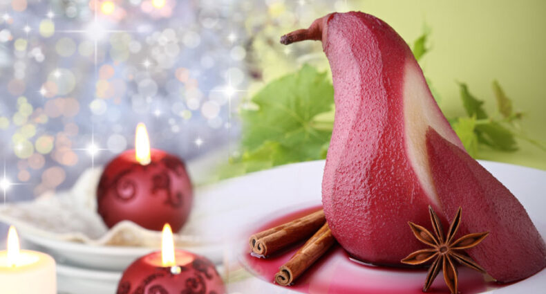 Poached Pears in Red Wine with Cinnamon | Plant-based Recipes | Naked Food Magazine